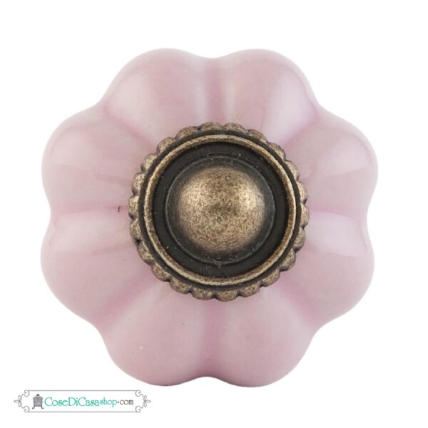 Pomello in ceramica "Vintage Rosa" 3 cm