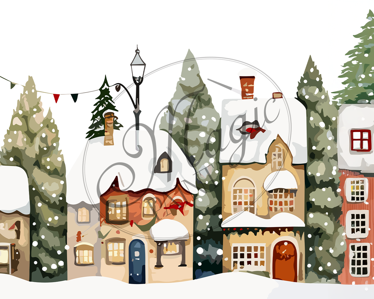 Transfer Print "CHRISTMAS, SNOWBALL" 28×40 cm