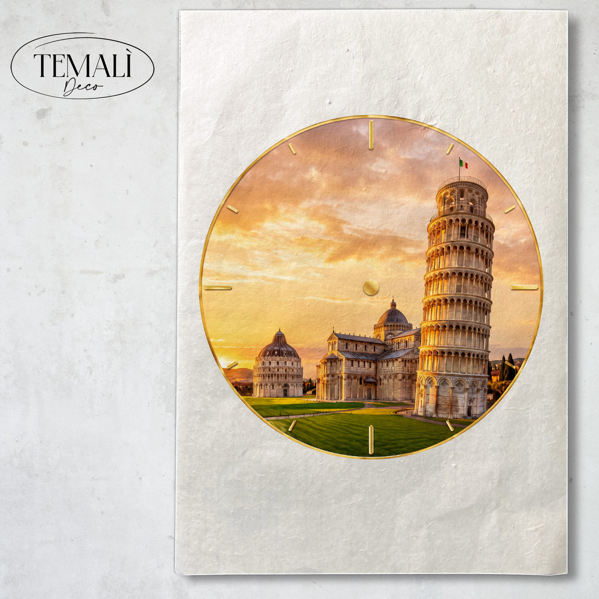 Dècoupage Orologi - Tramonto a Pisa