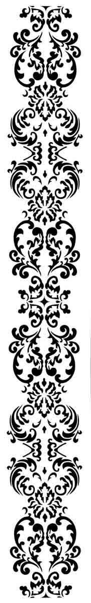 Posh Chalk Stencil "Long Wall Panel" 140x20 cm WoodUbend