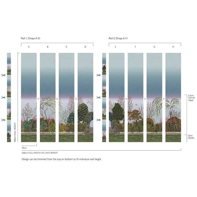 Carta da Parati "REVERIE Tanzanite" The Garden | COLE & SON