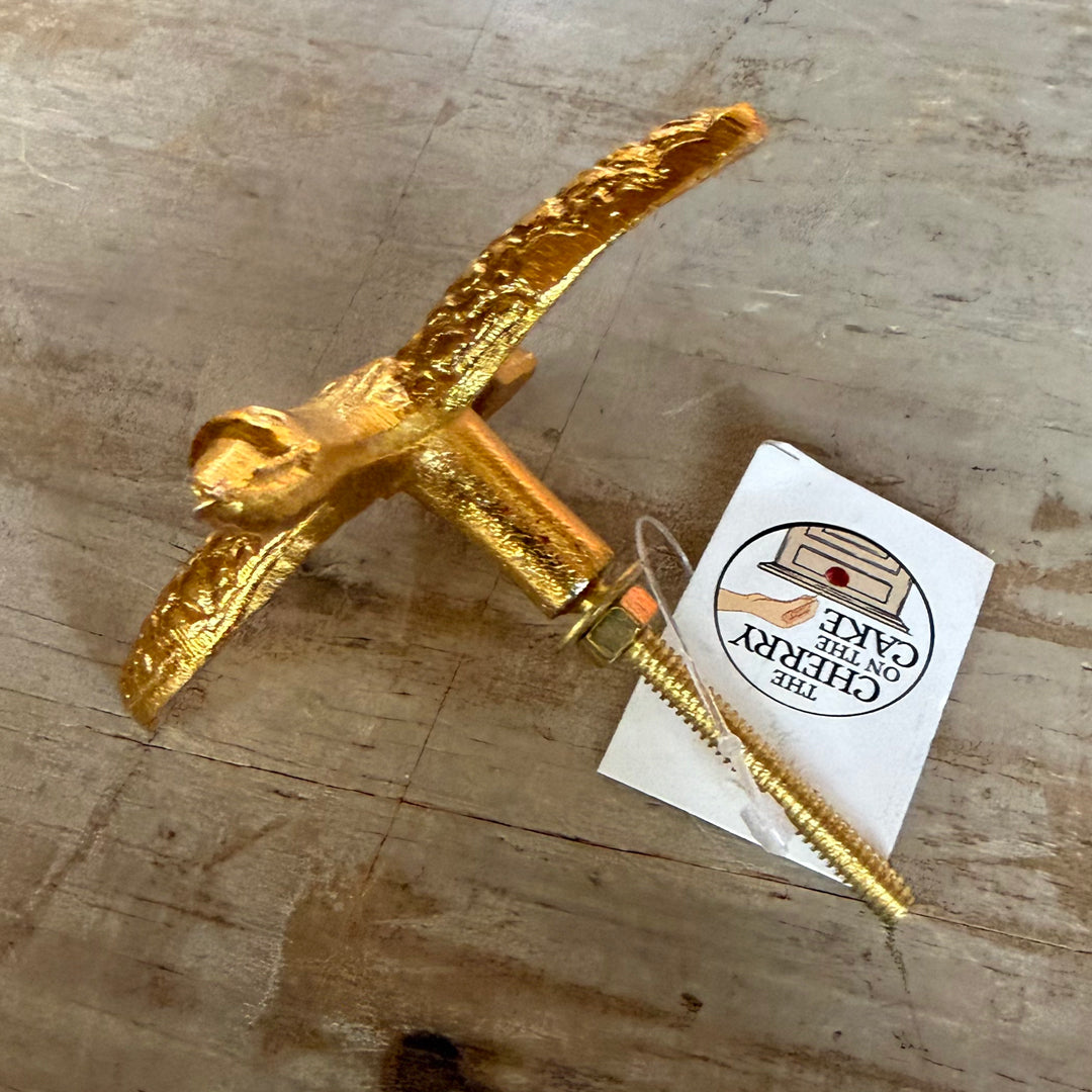 Pomello in Ferro "Rondine dorata"