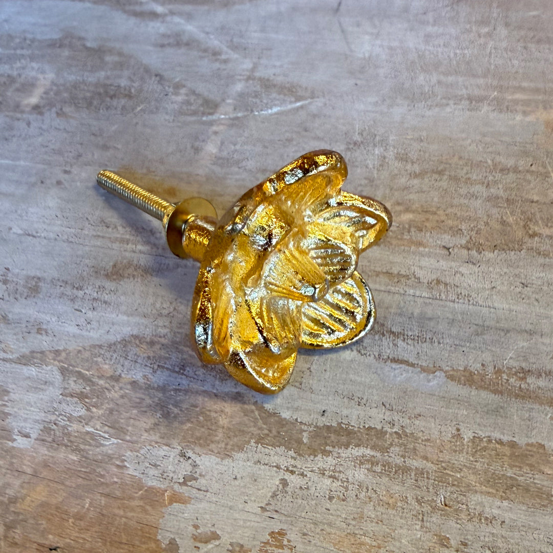 Pomello in Ferro "Rosa dorata"