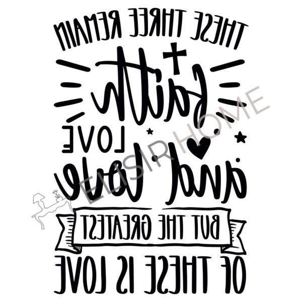 Stampa Trasferibile “SCRIPT, FAITH” 28×40 cm