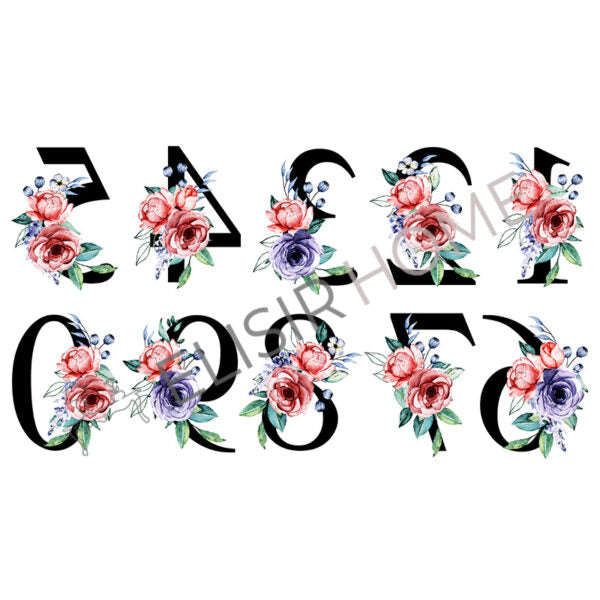 Stampa Trasferibile “SCRIPT, NUMBER” 28×40 cm