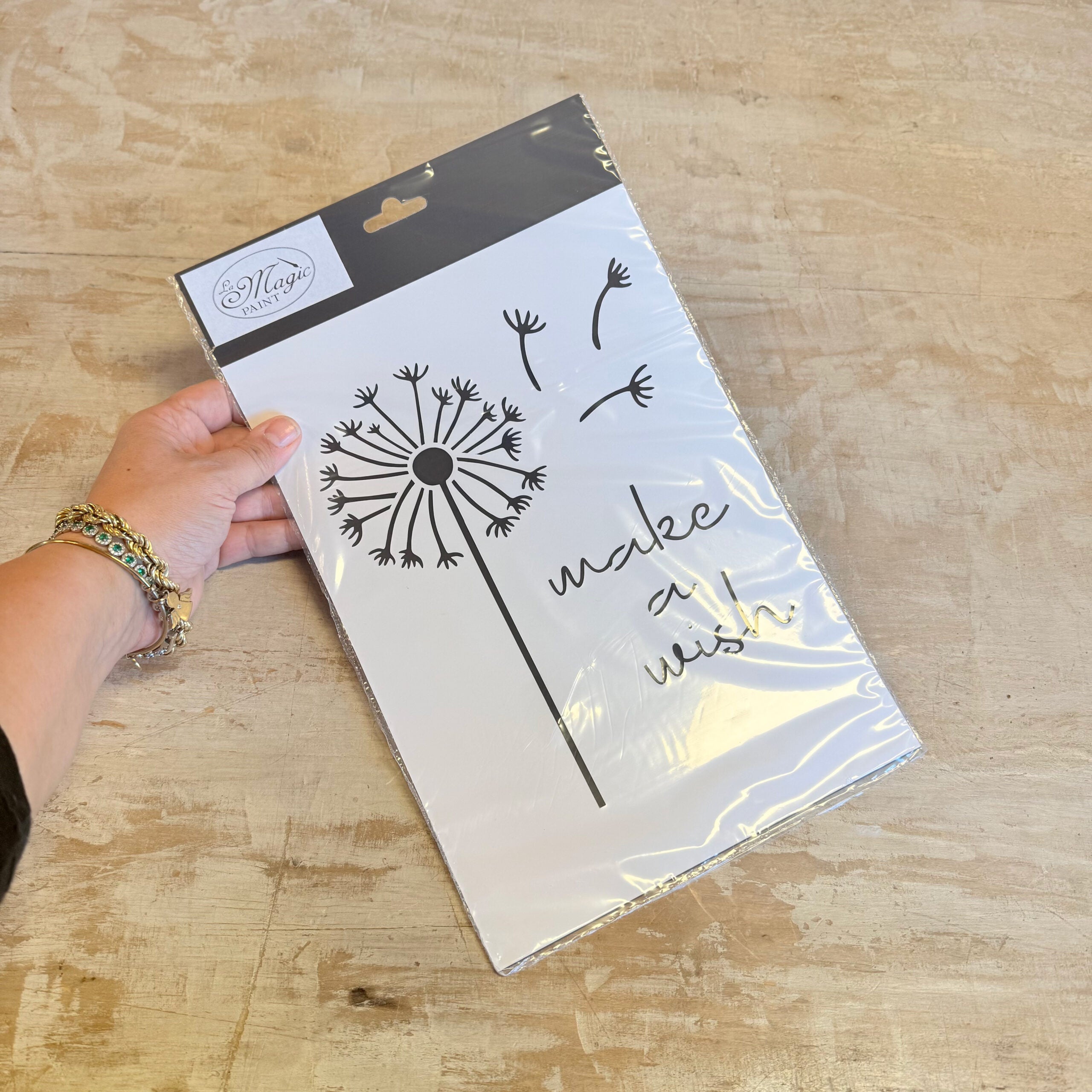 Stencil "Soffione" Magic Paint, riutilizzabile 21x29,7 cm