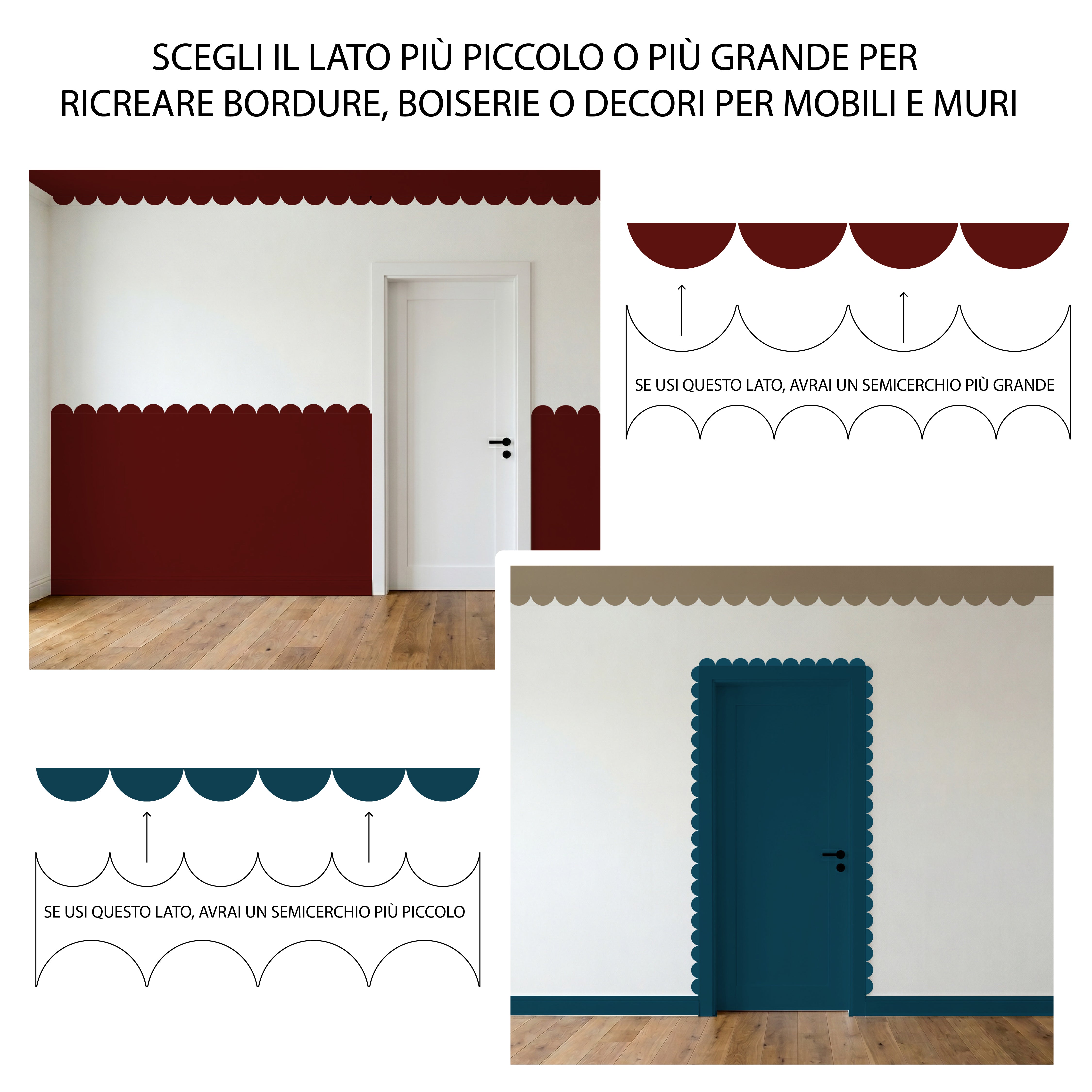 Stencil “Macaron”, Magic Paint, riutilizzabile, 16x53 cm
