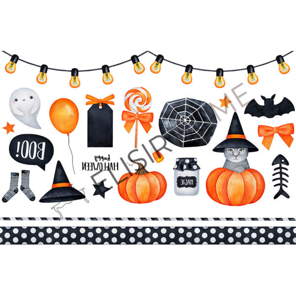 Stampa Trasferibile “AUTUNNO, HAPPY HALLOWEEN” 28×40 cm