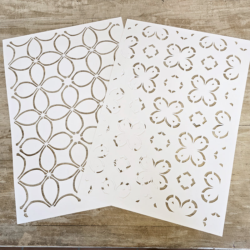 Pochoir « Fleurs des champs », Peinture Magique, réutilisable, 30×42 cm