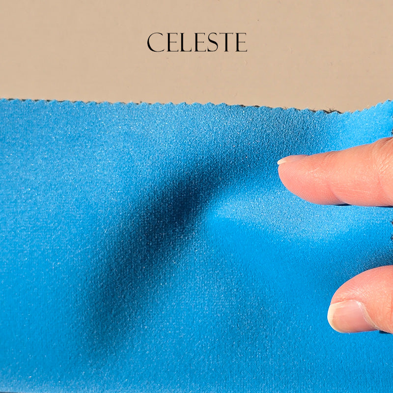 Tessuto Velluto "Toni Blu" Idrorepellente - Ignifugo Certificato