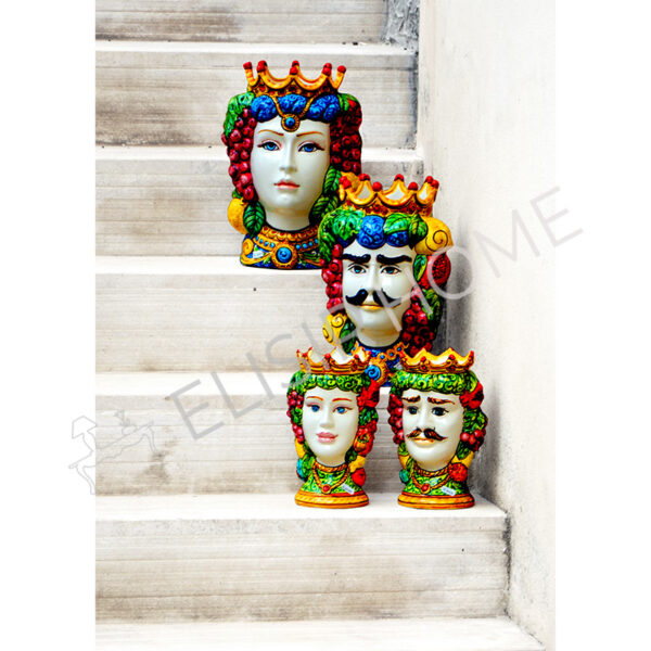 Stampa Trasferibile "SICILY TIME, TESTE DI MORO" 28x40 cm