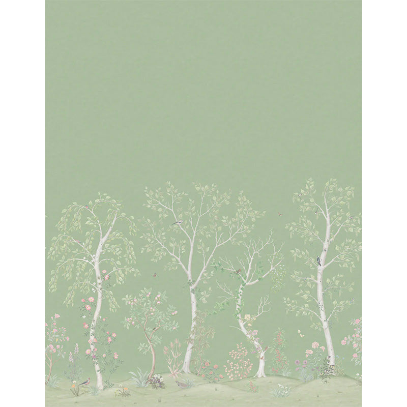 Carta da Parati "SEASONAL WOODS Jade" The Garden | COLE & SON