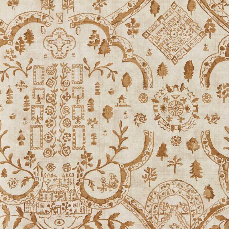 Carta da parati "Topiary View Beige" - Highgrove - SANDERSON
