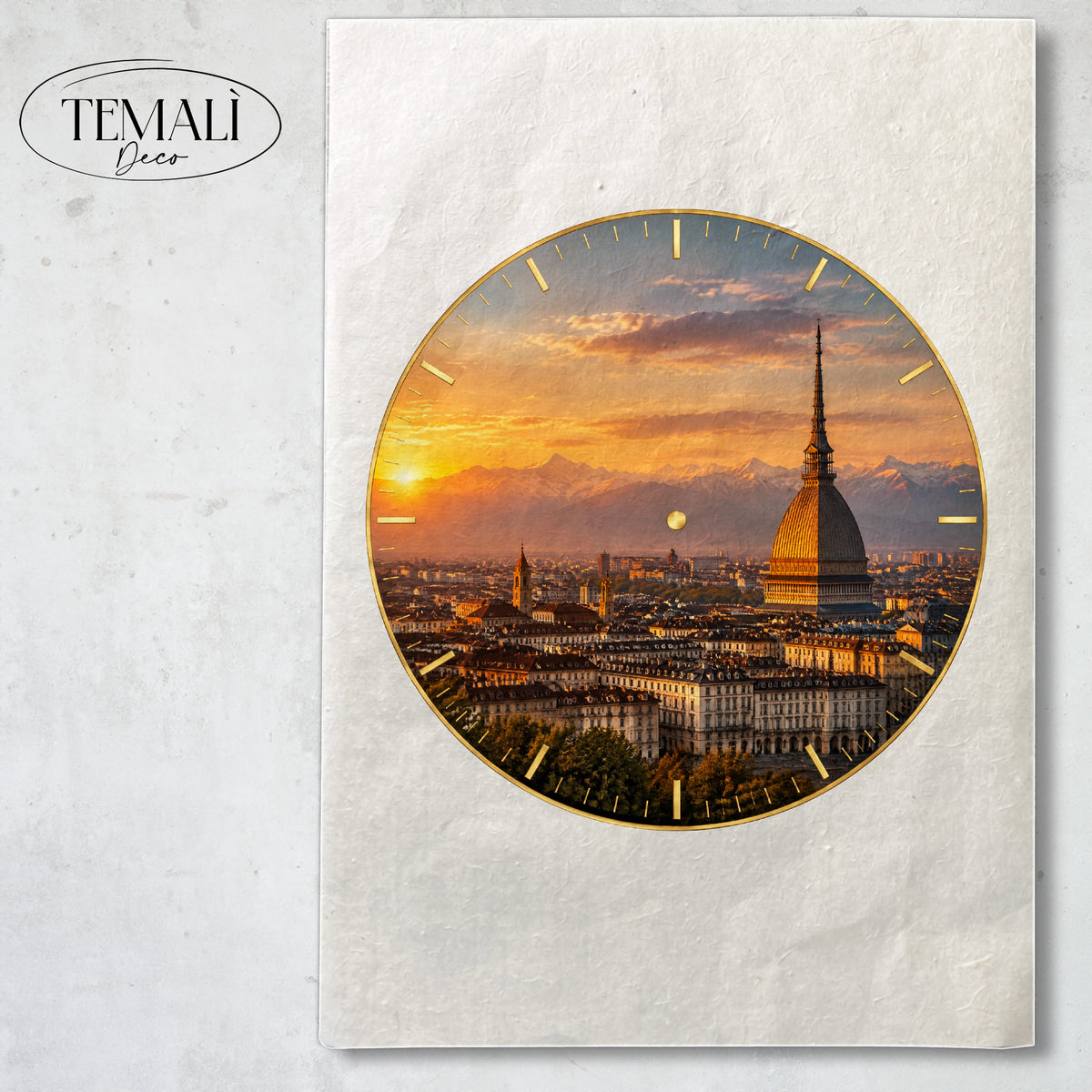 Dècoupage Orologi - Tramonto a Torino