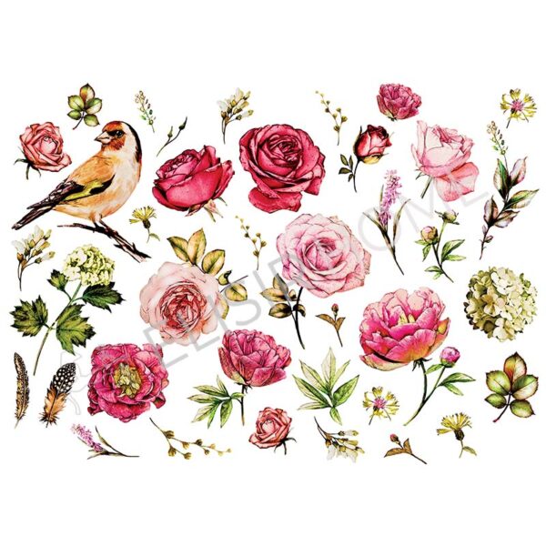 Stampa Trasferibile "PRIMAVERA, PINK GARDEN" 28X40 cm