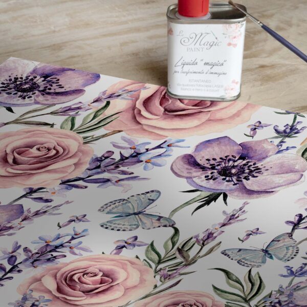 Stampa Trasferibile "PRIMAVERA, FLOWER PATTERN" 28X40 cm