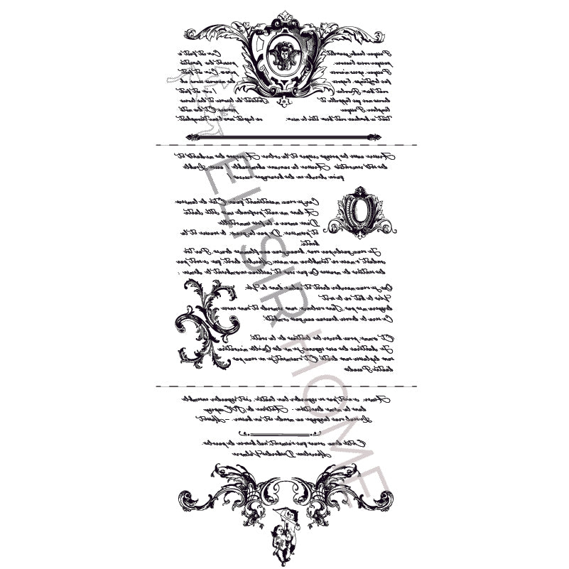 Stampa Trasferibile "VINTAGE, POESIE" 28x40 cm