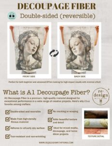 Carta da Decoupage Fiber “Royal Glow” 1 foglio A1