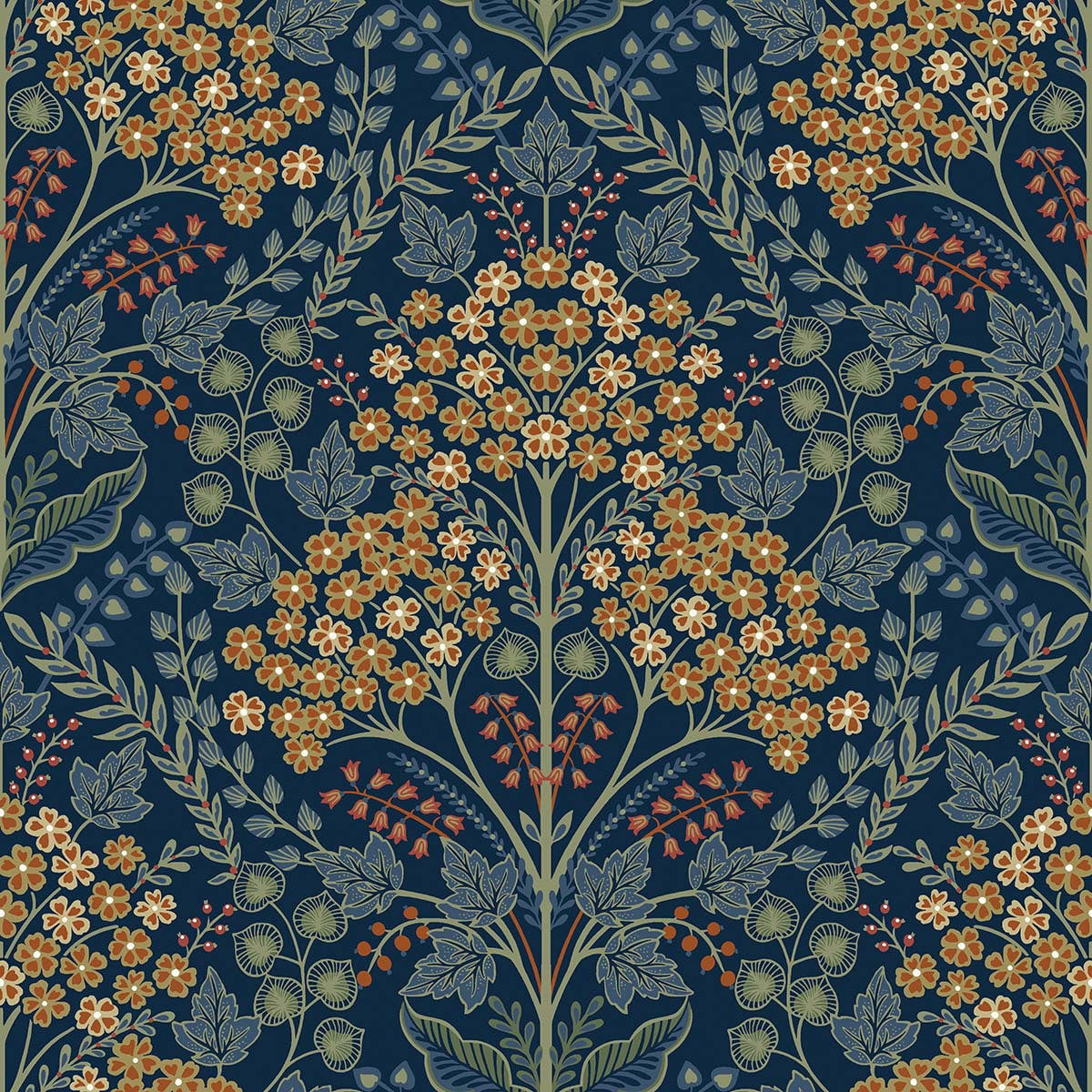 Carta da parati "Winkworth Giallo" - WALLQUEST | MULBERRY TREE