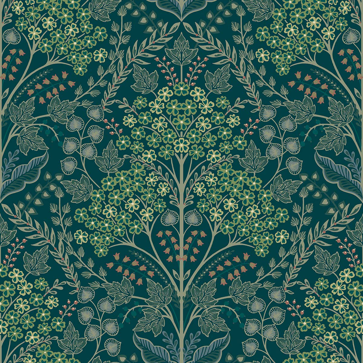 Carta da parati "Winkworth Verde" - WALLQUEST | MULBERRY TREE