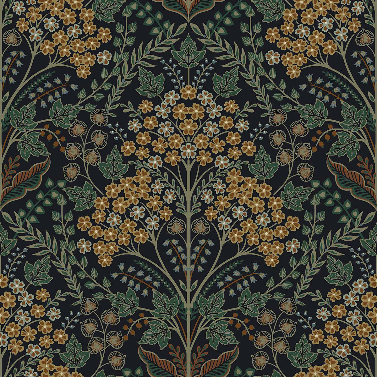Carta da parati "Winkworth Giallo/verde" - WALLQUEST | MULBERRY TREE