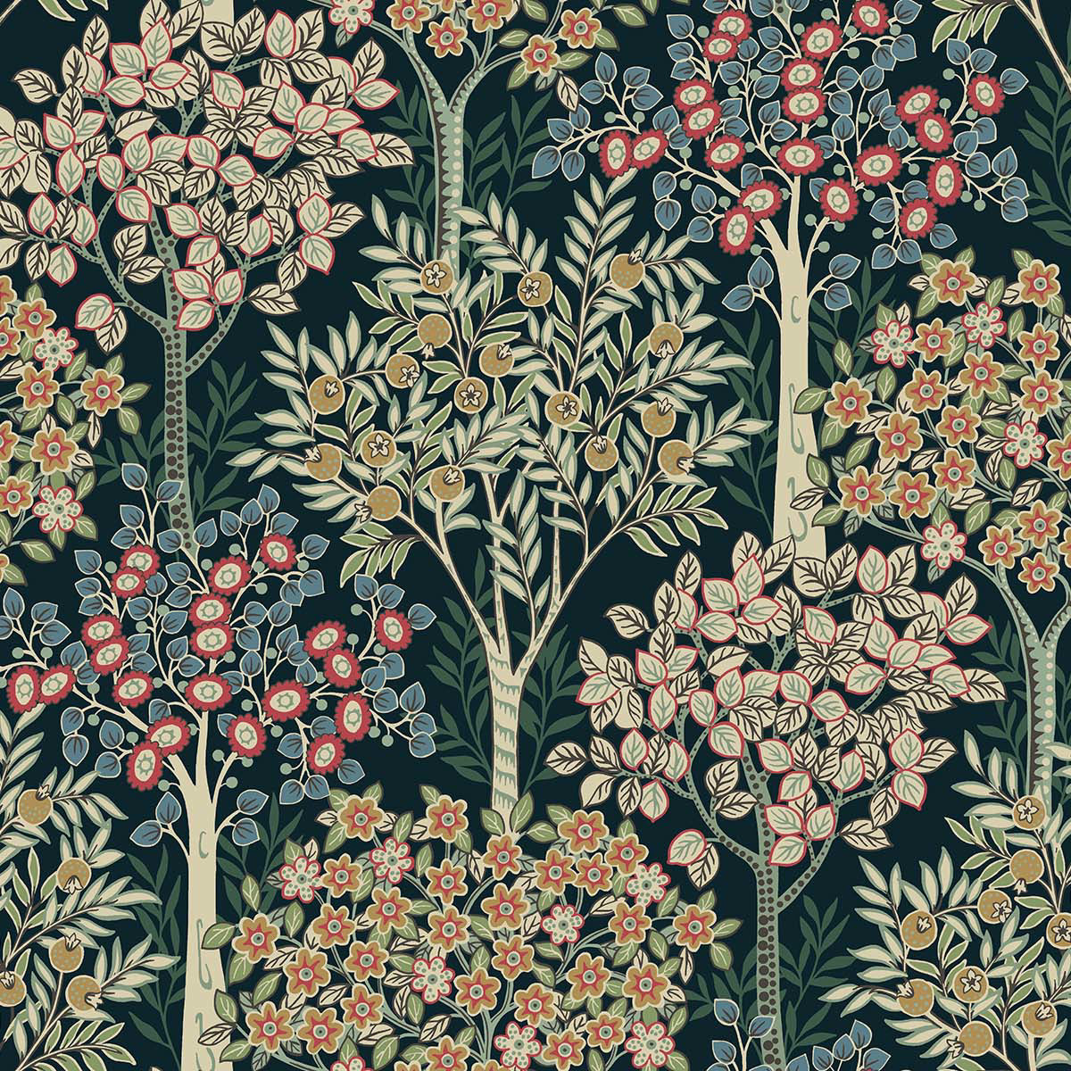 Carta da parati "Grove Multicolor" - WALLQUEST | MULBERRY TREE
