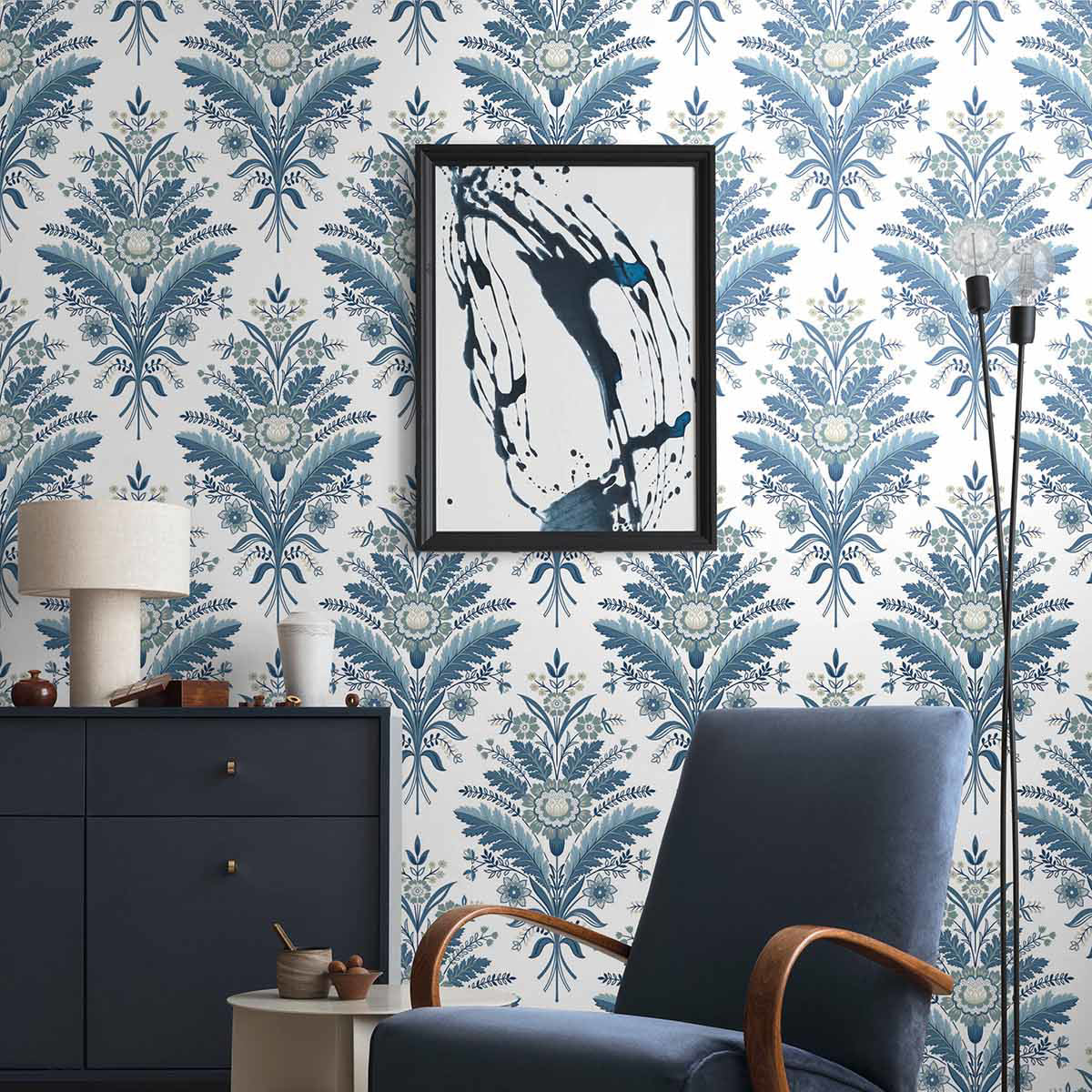 Carta da parati "Moorbank Azzurro" - WALLQUEST | MULBERRY TREE