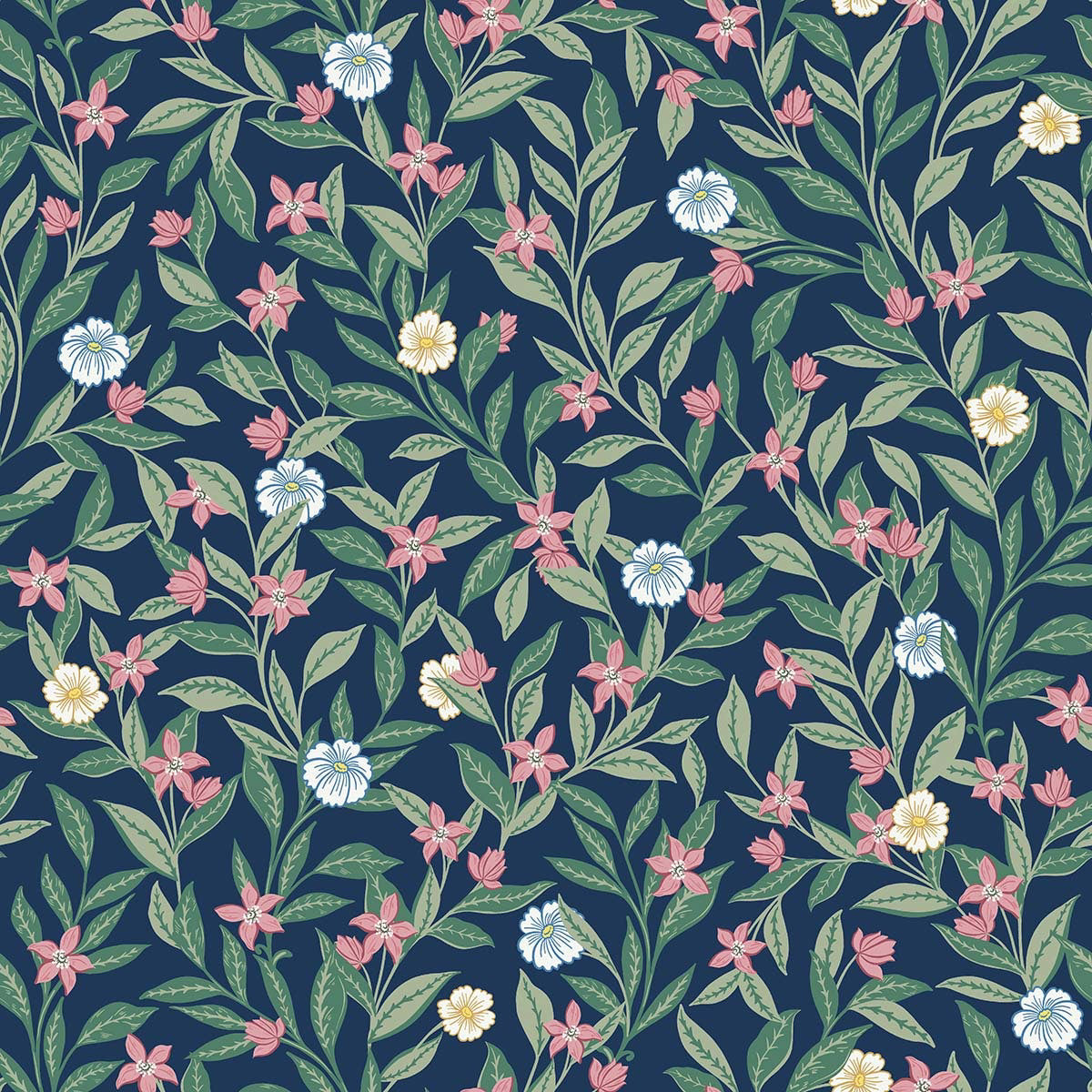 Carta da parati " Wakehurst Rosa" - WALLQUEST | MULBERRY TREE