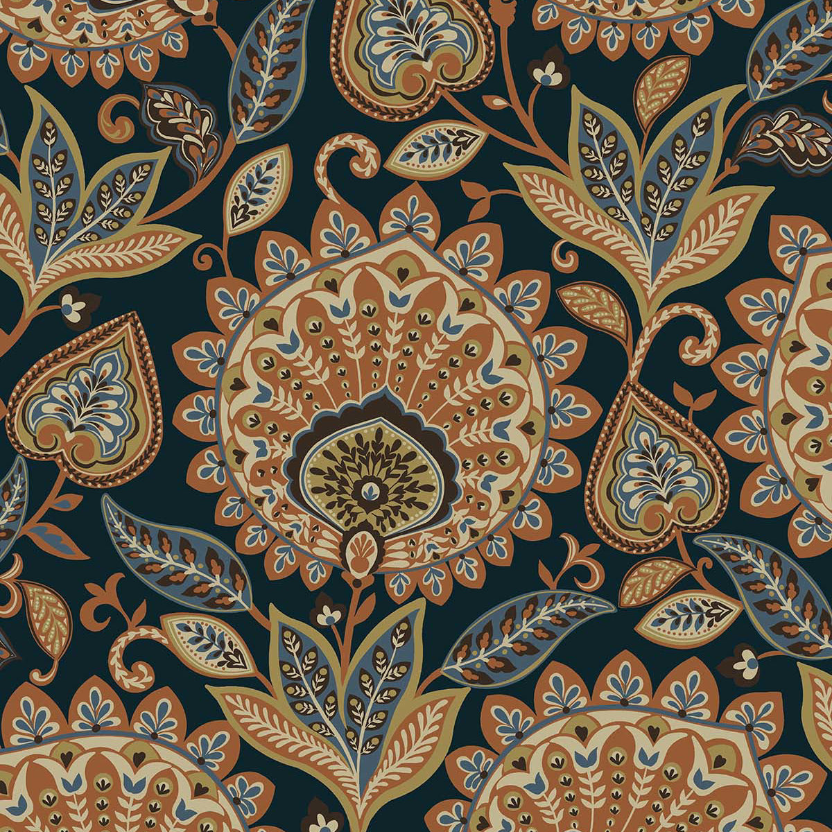 Carta da parati "Sheffield Blu/Marrone" - WALLQUEST | MULBERRY TREE