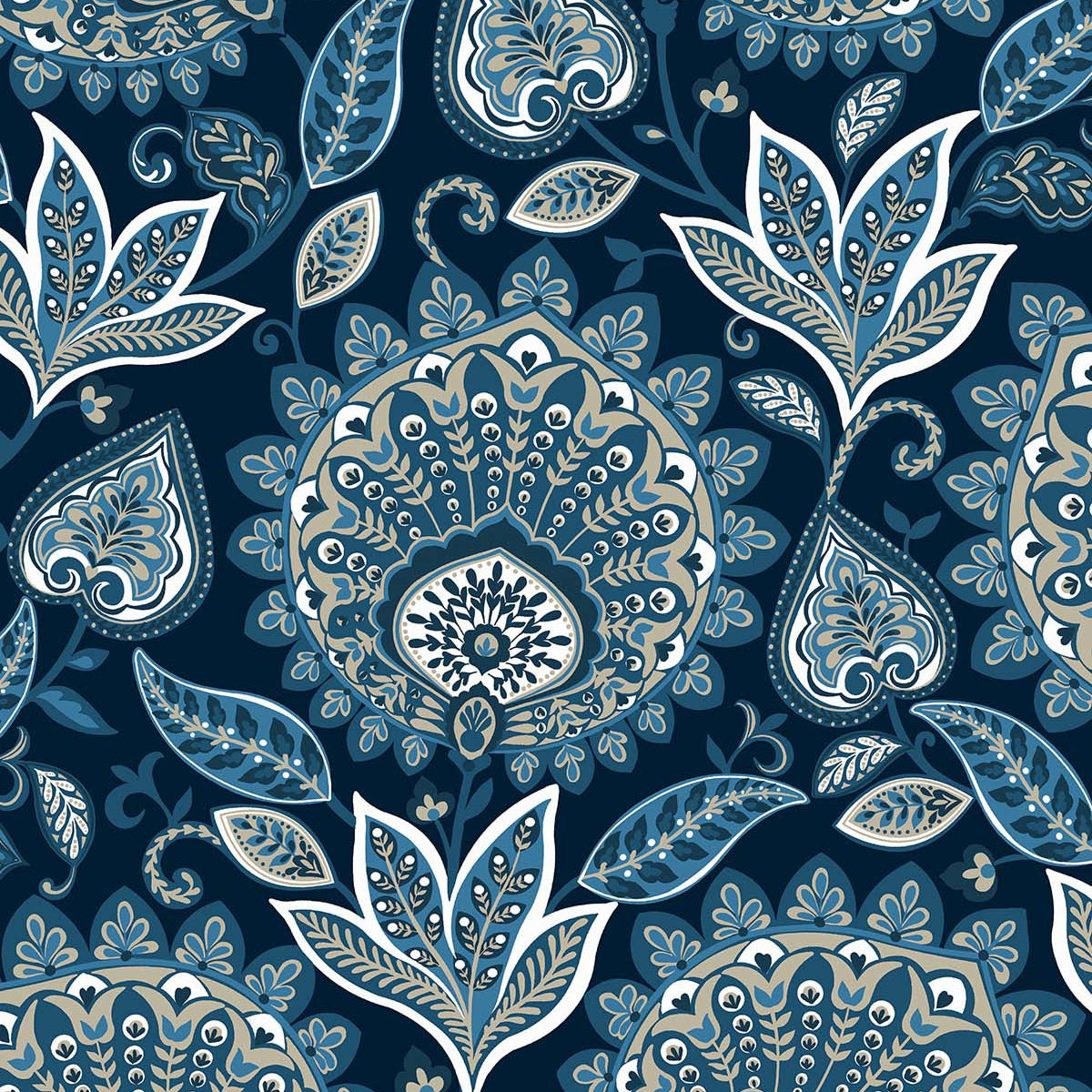 Carta da parati "Sheffield Blu" - WALLQUEST | MULBERRY TREE