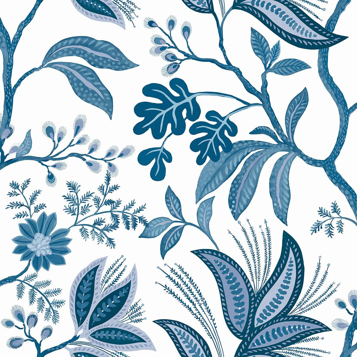 Carta da parati "Kew Azzurro" - WALLQUEST | MULBERRY TREE