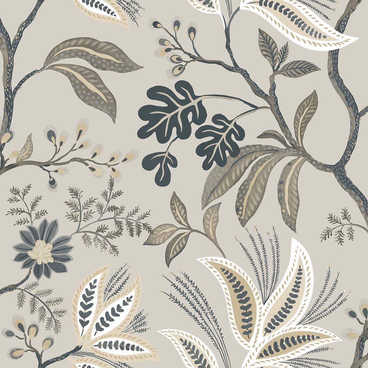 Carta da parati "Kew Grigio" - WALLQUEST | MULBERRY TREE
