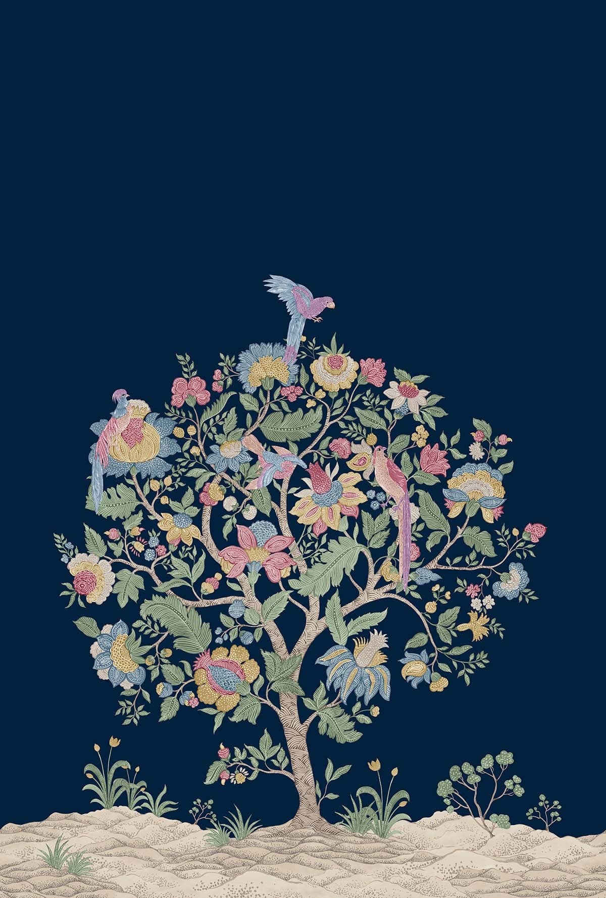 Wallpaper - "Citrus Grove Mural - Blush" | WALLQUEST - DAISY BENNETT