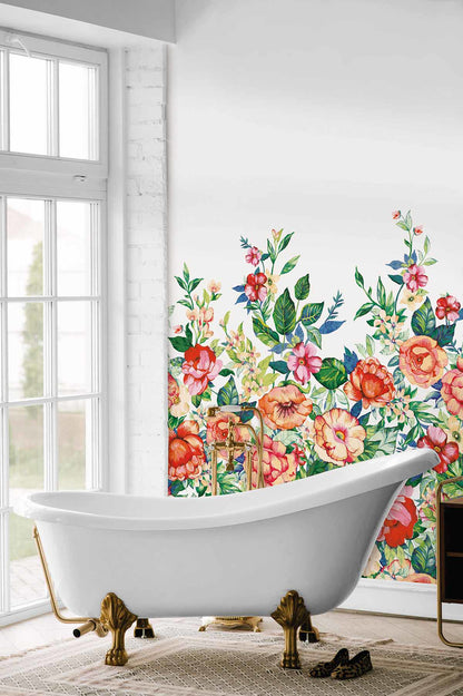 Tapete - „Zitrushain Wandbild - Blassrosa“ | WALLQUEST - DAISY BENNETT