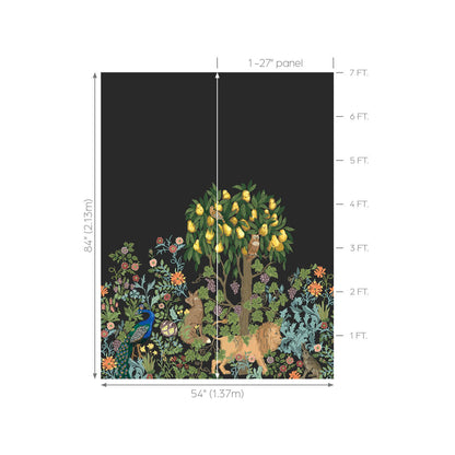 Tapete - „Zitrushain Wandbild - Blassrosa“ | WALLQUEST - DAISY BENNETT