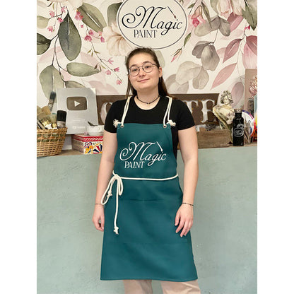 Grembiule Magic Paint Corda - Blu petrolio