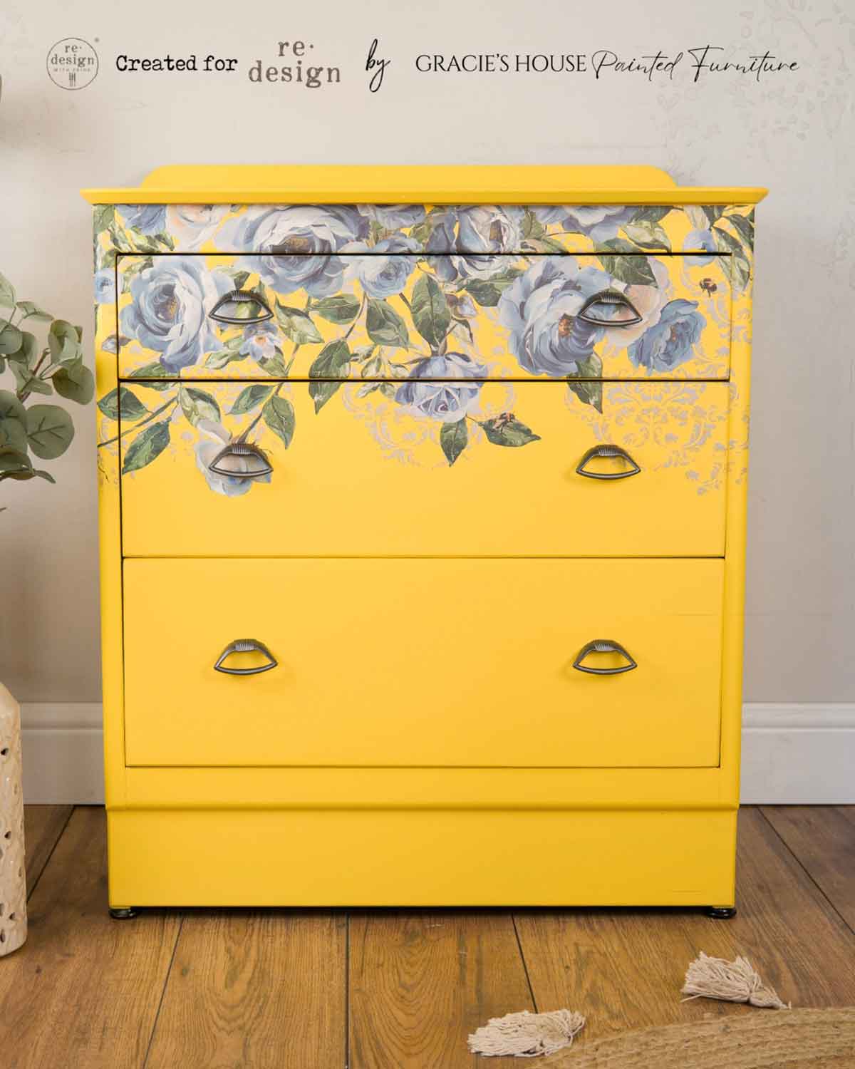 Redesign Decor Transfers –  "Azure Blossom”  4 fogli 90x70 cm