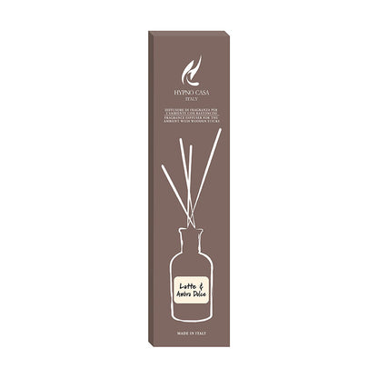 Profumatore "Latte e Ambra Dolce" Diffusore a bastoncino, Hypno Casa, 100ml