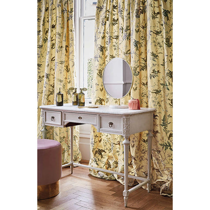 TESSUTO "Hummingbirds 100% Silk Gold & Soft Grey" - The Contemporary - Cole & Son