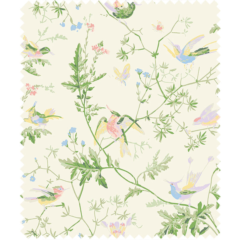 TESSUTO "Hummingbirds 100% Silk Bright Multi" - The Contemporary - Cole & Son