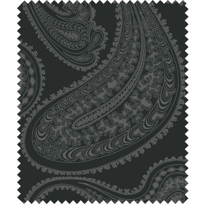 TESSUTO "Rajapur Velvet Charcoal on Black" - The Contemporary - Cole & Son