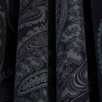 TESSUTO "Rajapur Velvet Charcoal on Black" - The Contemporary - Cole & Son