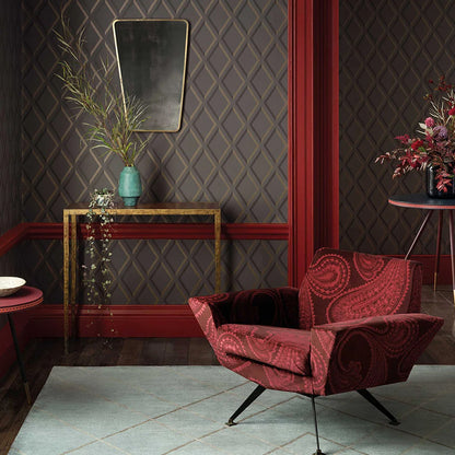 TESSUTO "Rajapur Velvet Rose on Dark Crimson" - The Contemporary - Cole & Son