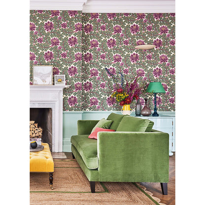 TESSUTO "Colour Box Velvet Olive Green" - The Contemporary - Cole & Son