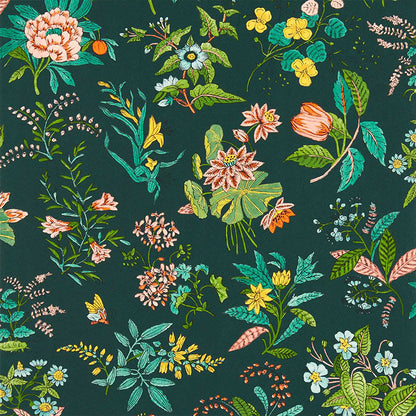 Carta da Parati “WOODLAND FLORAL JADE/MALACHITE/ROSE QUARTZ” | HARLEQUIN