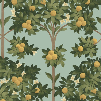 Papel pintado "Flor de azahar verde y amarillo" | COLE & SON