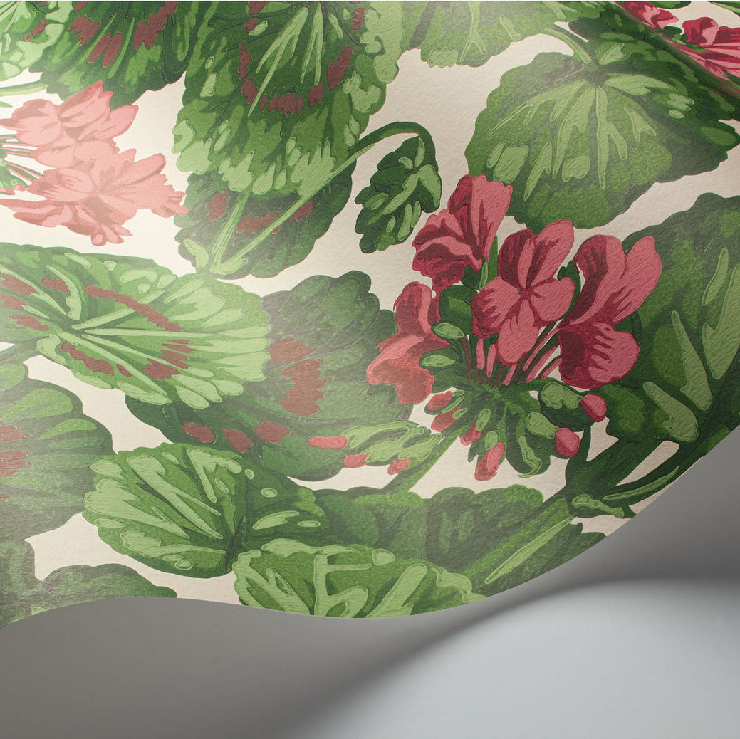 Tapete „Geranie beige, rosa und grün“ | COLE & SON