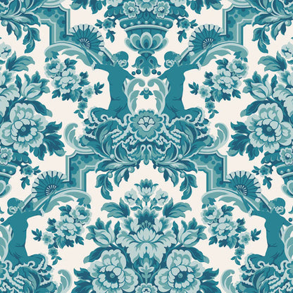 Papel pintado "Lola azul celeste y beige" | COLE & SON