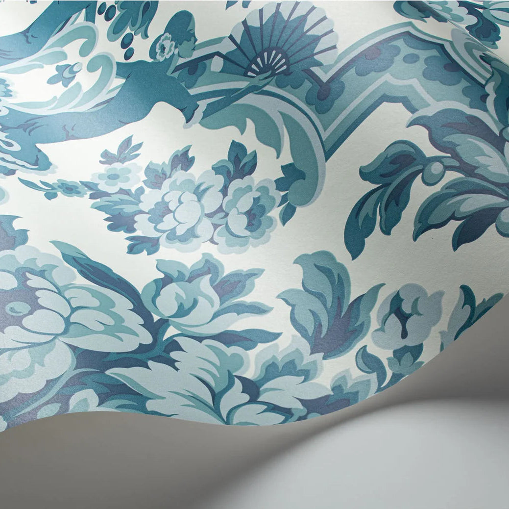 Tapete „Lola hellblau und beige“ | COLE & SON