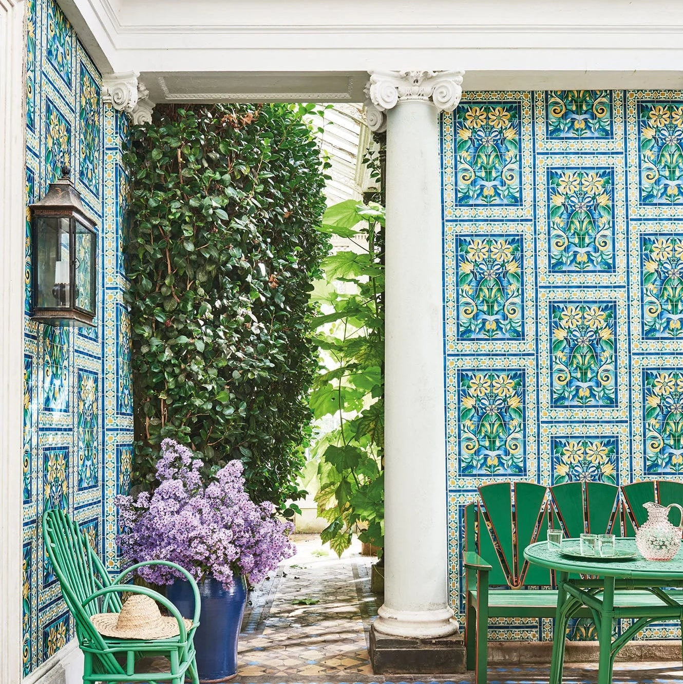 Tapete „Triana beige und grün“ | COLE & SON